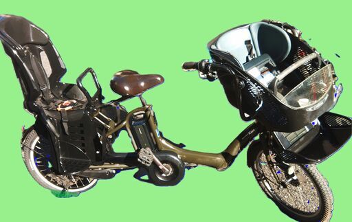 034?バカ良心的な電動自転車屋?土日もお子様と土足のまま、ご試乗可能です。  ?️２０インチ、前後チャイルドシート、３人乗り、２人乗