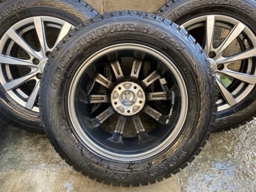 スタッドレスタイヤ　国産 バリ山　少使用　215/65 R16 4本セット　アルファード20系30系・ヴェルファイア用