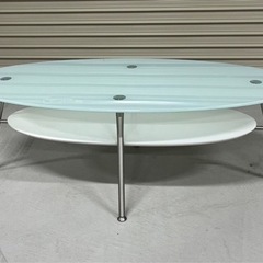 ローテーブル　座卓　ガラス　横長　中古