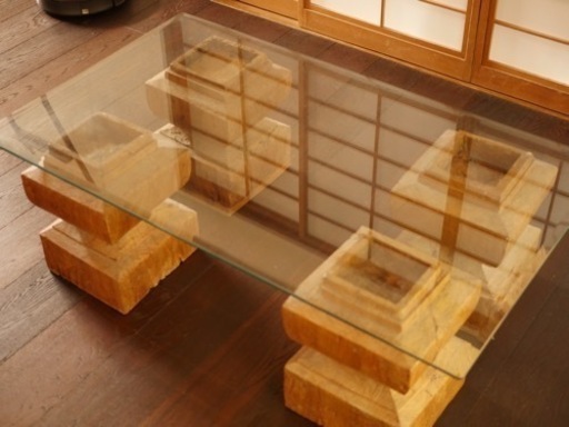 一点もの　kaja ガラステーブル