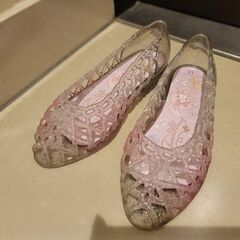キラキラ 18cm 子供 キッズ シューズ 靴 サンダル ぼんぼ...