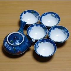 有田焼 色鍋島 雅山 急須 湯呑み 5個セット