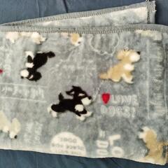 【美品】ブランケット ひざ掛け 犬柄の画像