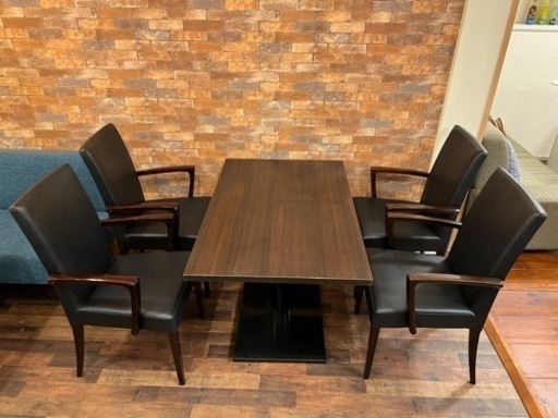 モダン　テーブルチェアーセット　4人用　(ダイニングセット)  単体1組セット