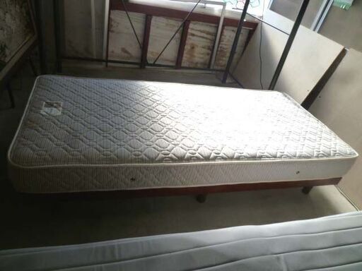 シングルベッド マットレス付き 幅97.5×奥行201×高さ23.5cm 割引 木製