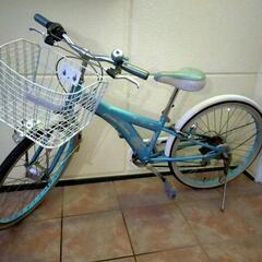 自転車、子供用22インチ、オートライト、ギア付き