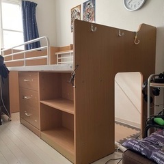 【引取限定】ニトリ システムベット(机、棚、タンスなし)の画像