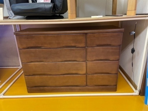 【リサイクルサービス八光】幅119.5㎝　ダークブラウン　4段ローチェスト