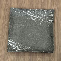 ★新品未使用品★　陶雅　吹雪石目9.0　正角皿　美濃焼　日本製　磁器　R4-0046の画像