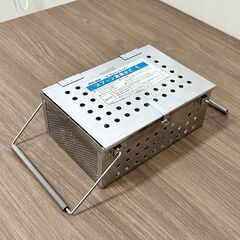★新品未使用品★　UK 18-8ステンレス　パンチングスプーン消毒かご　S　給食道具　料理道具　厨房用品　R4-0070の画像