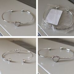 ノットバングル/ブレスレット（新品）シルバーの画像