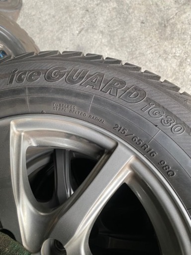 【美品】215/65R16スタッドレスホイール付き4本