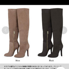 モエリー　ロングブーツ　ブーツ　スエードの画像