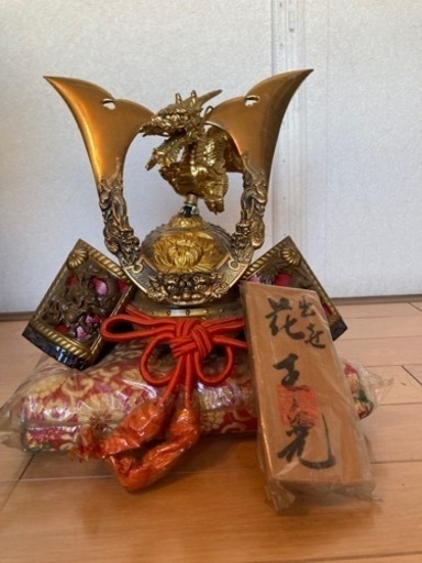 花王兜、五月人形、龍、アンティーク未使用