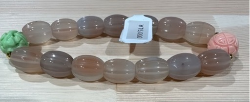 花模様瑪瑙西瓜カットand練珊瑚龍玉(次回入荷未定)