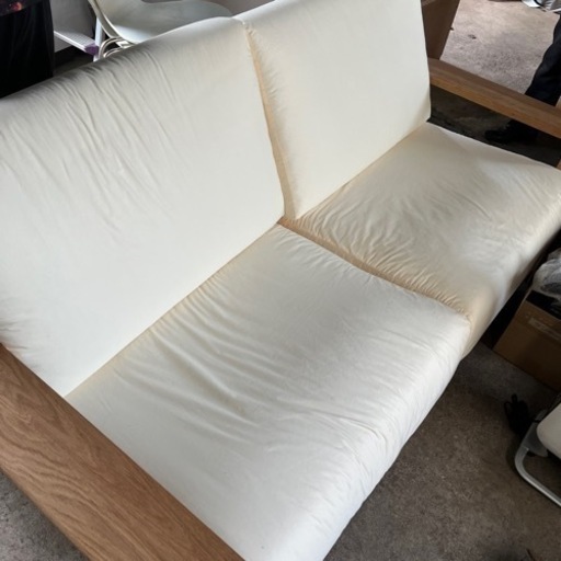 ソファー　2-3人掛け　白　おしゃれ　かわいい　無印