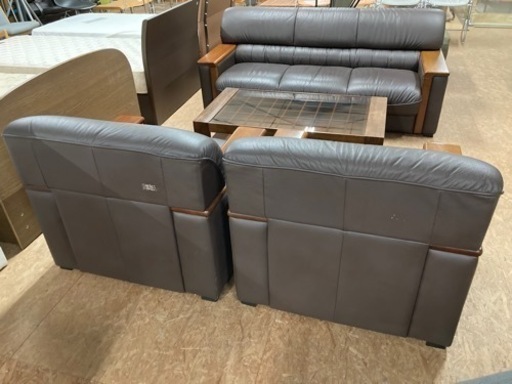 プラス 応接ソファセット テーブル付 中古