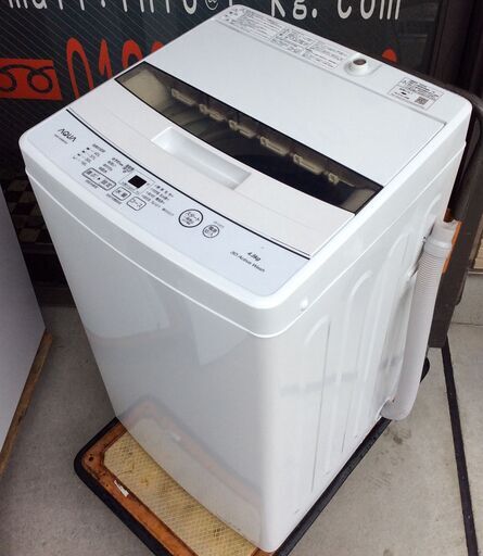 【RKGSE-110】特価！アクア/AQUA/4.5kg/全自動洗濯機/AQW-S4MBK(W)/中古/2022年製/当社より近隣地域