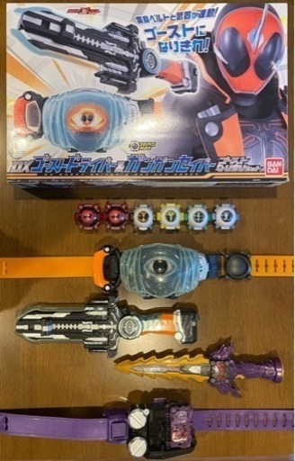 変身ベルト3本、武器3本、アイコン9個　仮面ライダーゴーストandカリバ