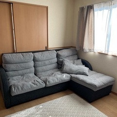 ソファ　L字ソファ　カウチソファ　マナベ　綺麗　グレー