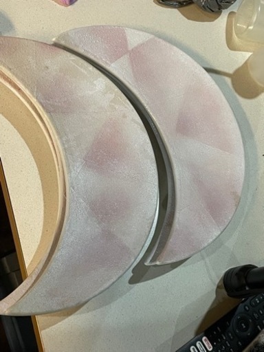 陶里　変形皿　銀彩二色吹き　三日月前菜