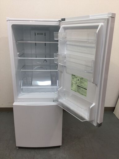 （1/17受渡済）JT8031【TOSHIBA/東芝 2ドア冷蔵庫】美品 2018年製 GR-M15BS-W 153L 右開き 重量4