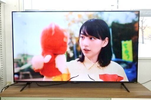 北海道 千歳市/恵庭市 IRIS OHYAMA/アイリスオーヤマ 55型4Kチューナー内蔵液晶テレビ LUCA LT-55D6210B 2022年製 リモコン付 55インチ