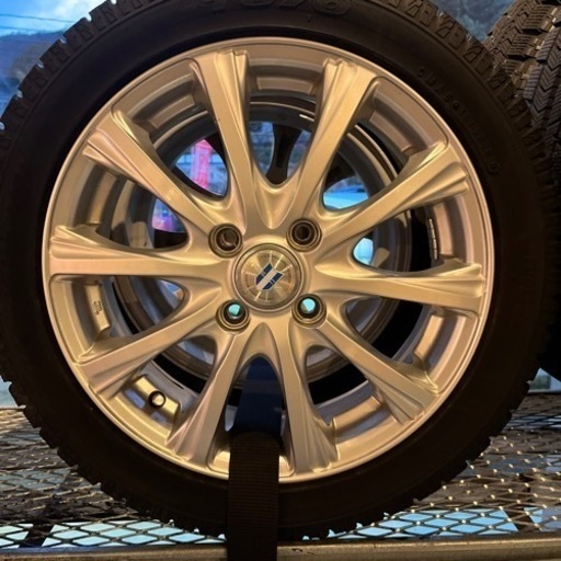 【中古】軽自動車スタッドレスタイヤ&アルミ4本セット　165/55R15