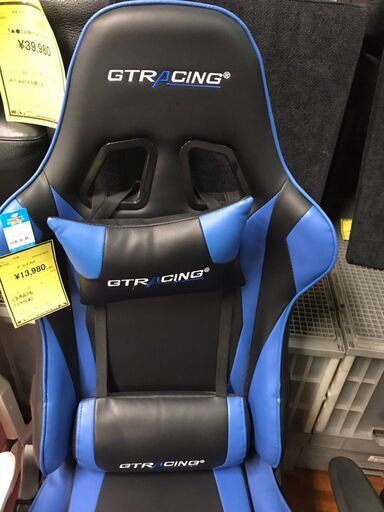 GTRACING ゲーミングチェア リクライニング 座り心地抜群 ブルー