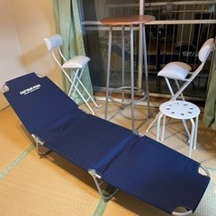 ハイスツールセット➕ビーチチェア