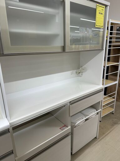 ジモティ来店特価!!　食器棚　ホワイト　　　J-0116