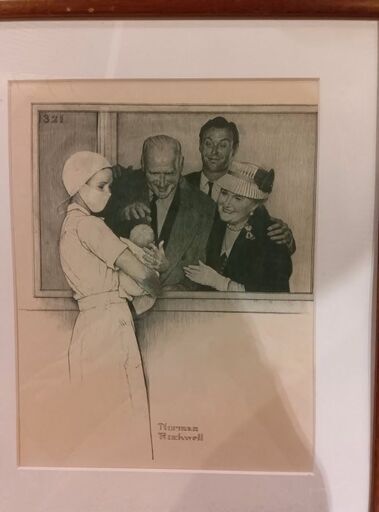 E4黒画「初めての孫」