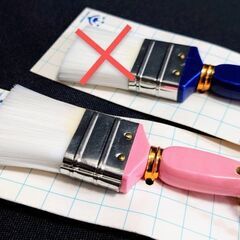 夏休みの工作に🖌️ペイント用 チビはけ君／ピンク１本✨未使用品の画像