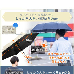 雨晴兼用折りたたみ傘¥2400→¥300の画像