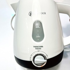 TESCOM　テスコム　電気ケトル 0.8L TKE200 電気ポット ホワイト ケトルの画像