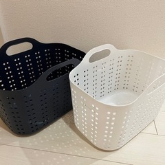 2個　洗濯カゴ　ランドリーバスケット