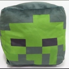 【新品•未使用】BIGマインクラフトヘッドぬいぐるみ　〜エンダーマン•ゾンビ〜２個セットの画像