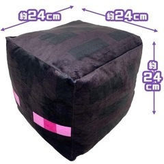 【新品•未使用】BIGマインクラフトヘッドぬいぐるみ　〜エンダーマン•ゾンビ〜２個セットの画像