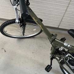【お話中】26インチ 折りたたみ自転車 前後サス MTB AJ-02N 6段ギア ロック錠＆LEDライト付の画像