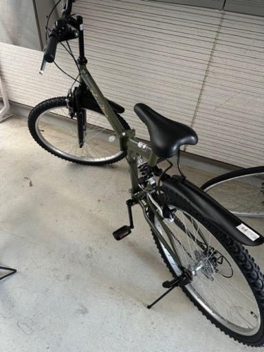 【お話中】26インチ 折りたたみ自転車 前後サス MTB AJ-02N 6段ギア ロック錠＆LEDライト付