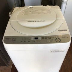 福岡市内配送設置無料　2018年式　シャープ SHARP ES-GE6B-W [全自動洗濯機(6.0kg) ホワイト系]