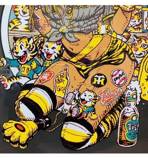 ロッキンジェリービーン 阪神タイガース Rockin'Jelly Bean 額付 ロッキンジェリービーン 専用フレーム付 阪神 優勝 Rockin'Jelly Bean