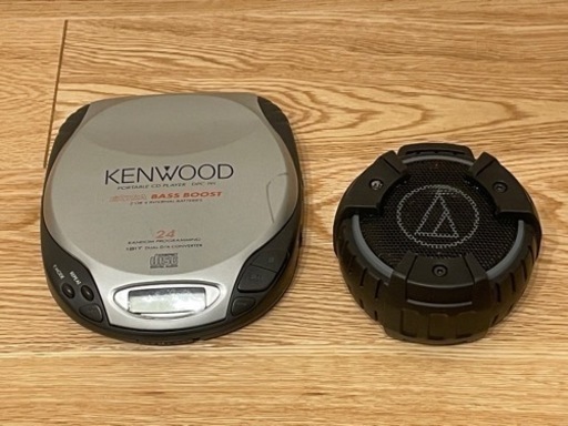 KENWOOD ポータブルCDプレイヤー\u0026audio-technica ポータブルスピーカー