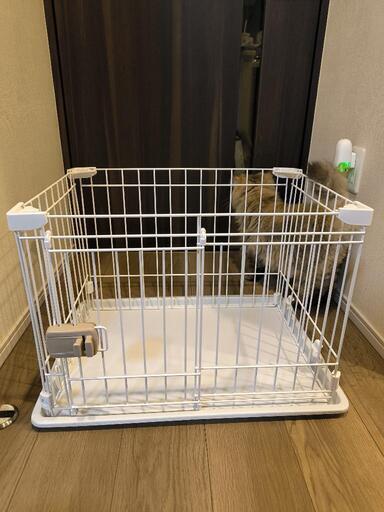 犬猫小動物アイリスオーヤマゲージシステムサークルトレー付