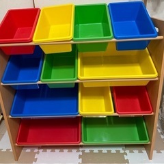 【トイザらス・カラフルかわいい】ディアベビーおもちゃ収納ラックの画像
