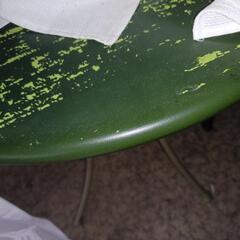 お洒落　緑色デスク