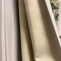 【美品】厚手カーテン＋レースセット（ベージュ）幅100×丈178cm 各4枚ずつの画像