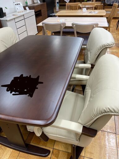 ダイニングテーブル　テーブル　新品　ラバーウッド無垢材