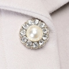 マジェスティックレゴン ファー衿ウエスト切替コートの画像