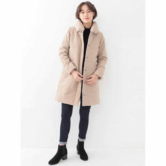 アースミュージック&エコロジー 中綿ツイードロングブルゾンの画像